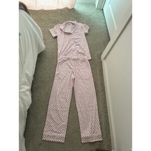 NWT IN BOX Roller Rabbit Fiora Pajamas - Pink Hearts